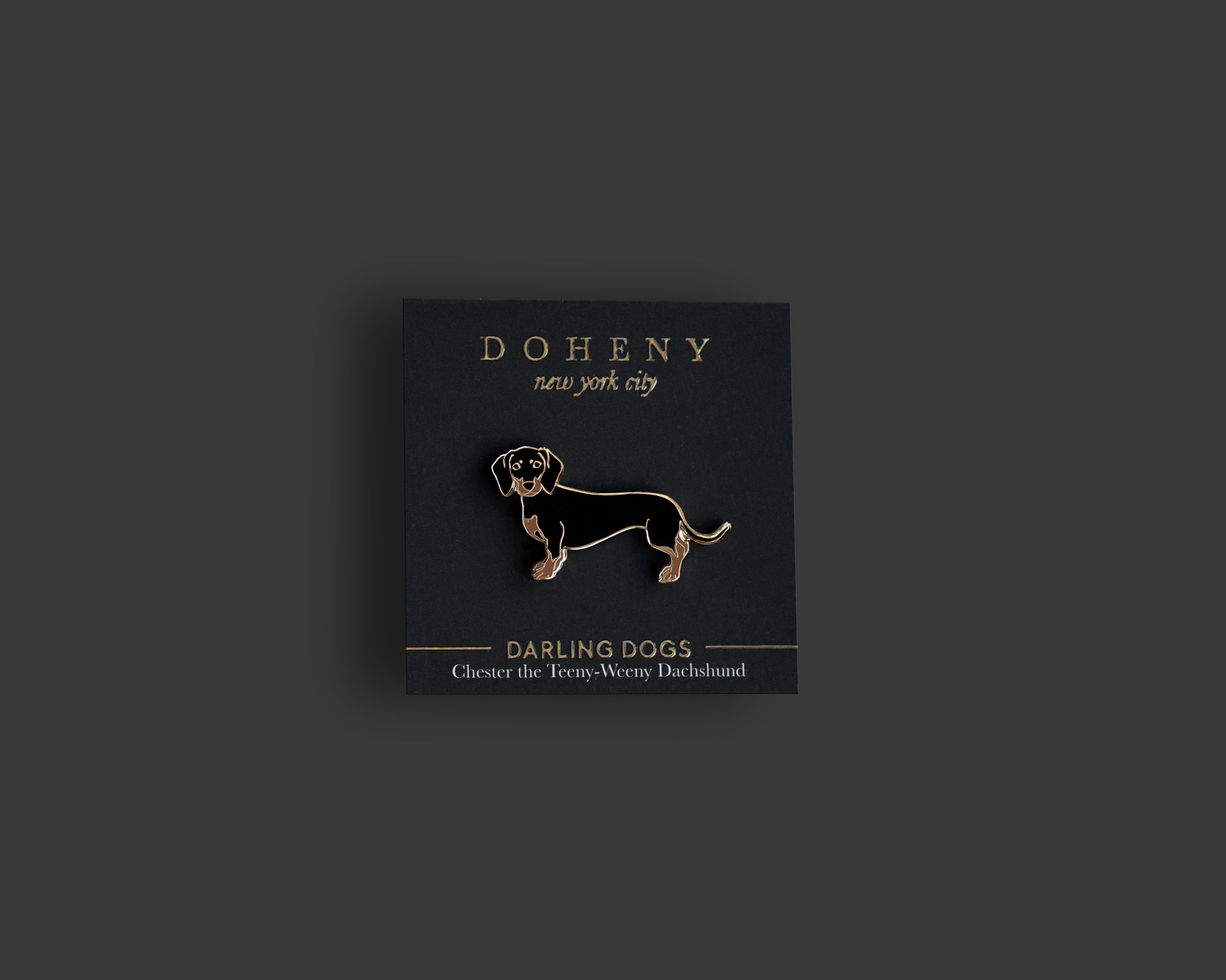 Dachshund - Black and Tan Pin