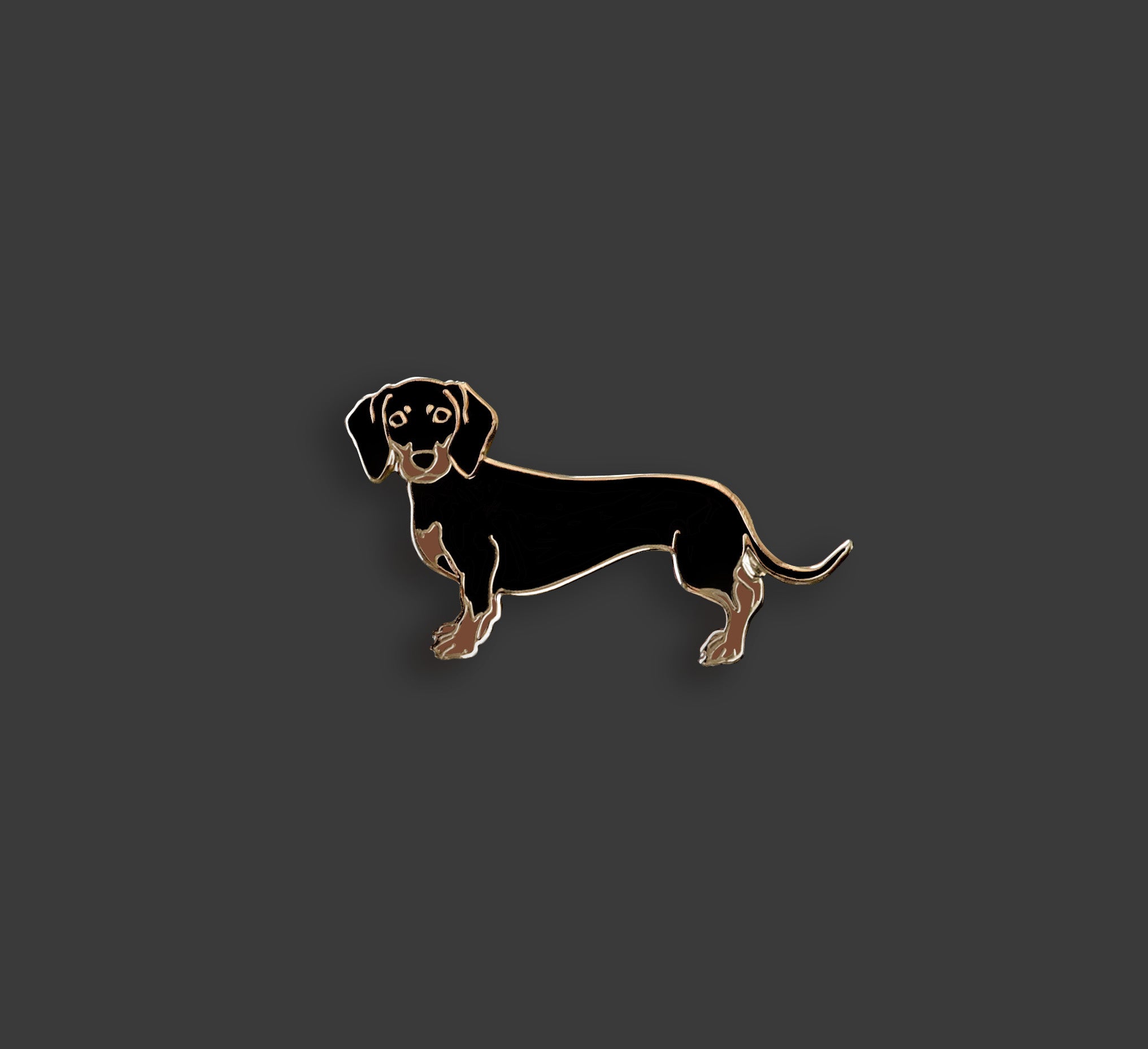 Dachshund - Black and Tan Pin