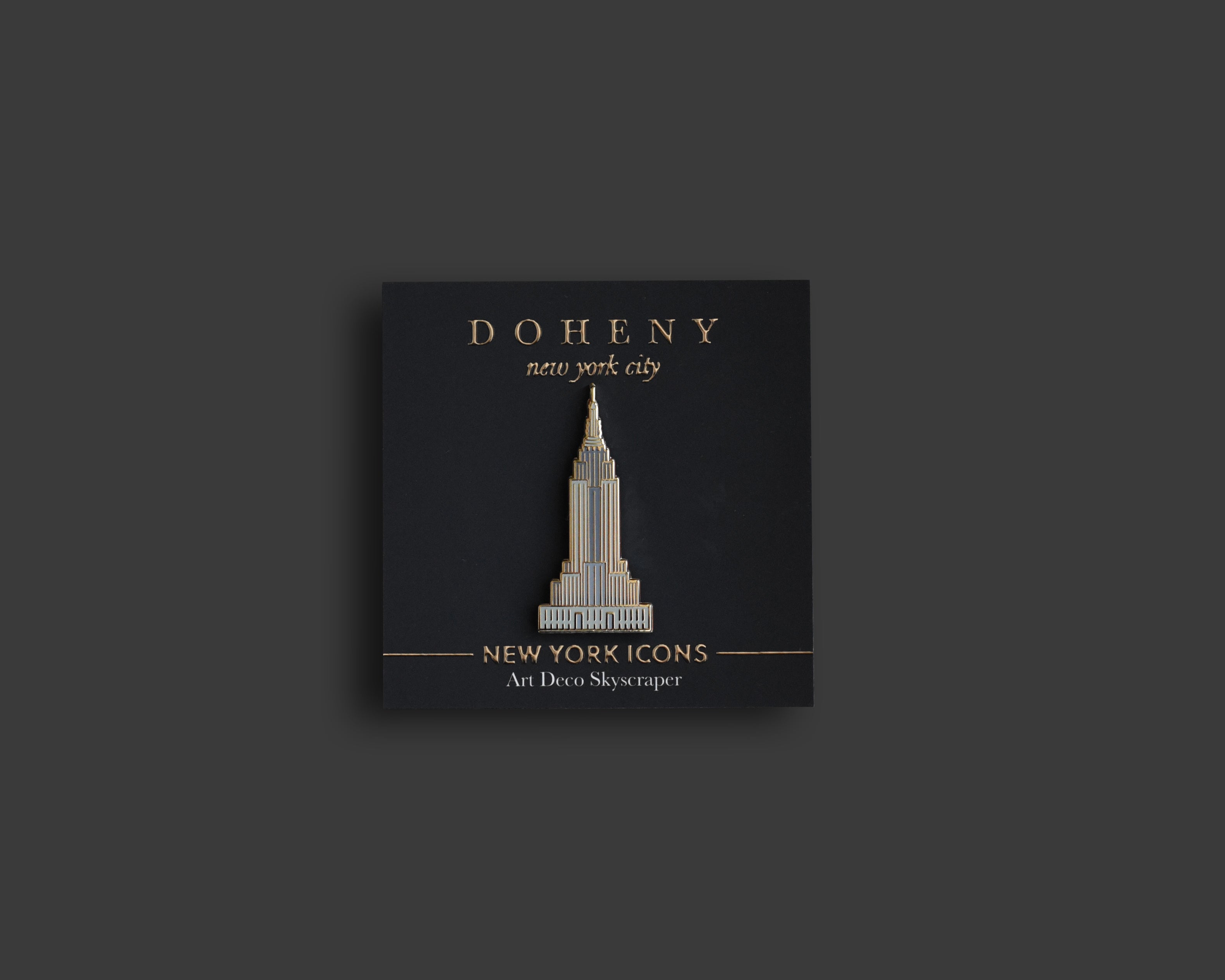 New York Art Deco Skyscraper Building Pin