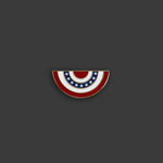 American United States Bunting Flag Pin