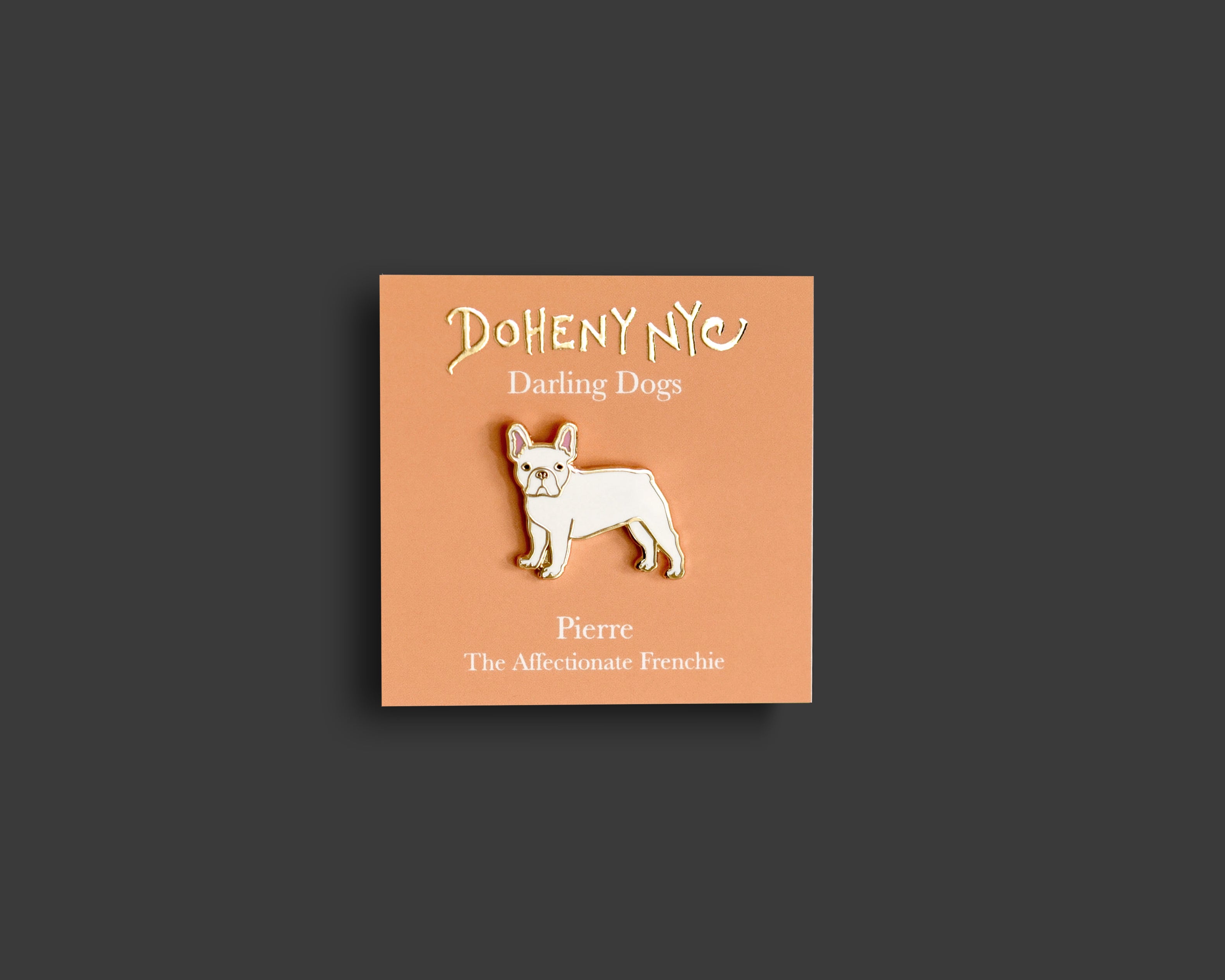 Frenchie - White Pin