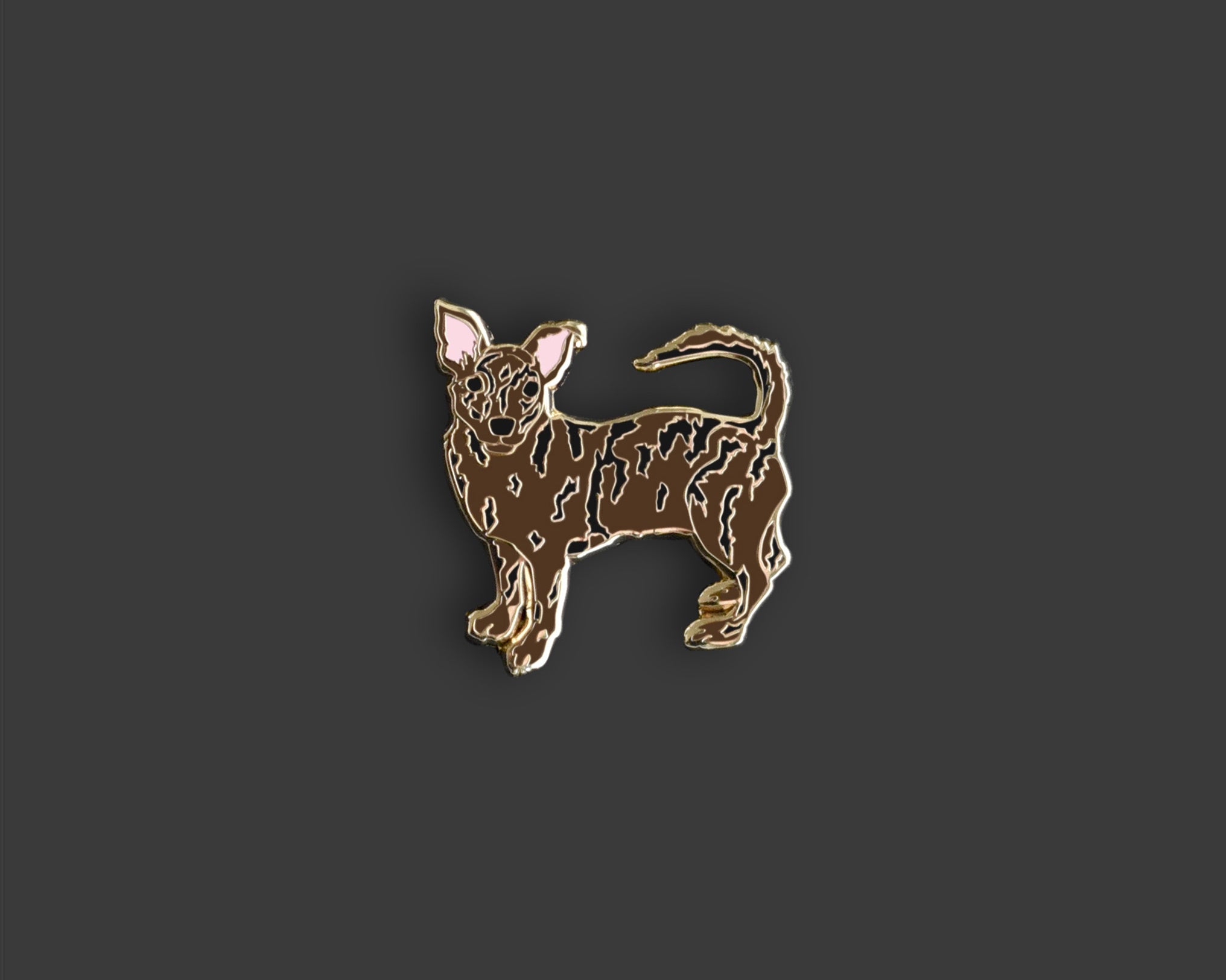 Brindle Dog Pin