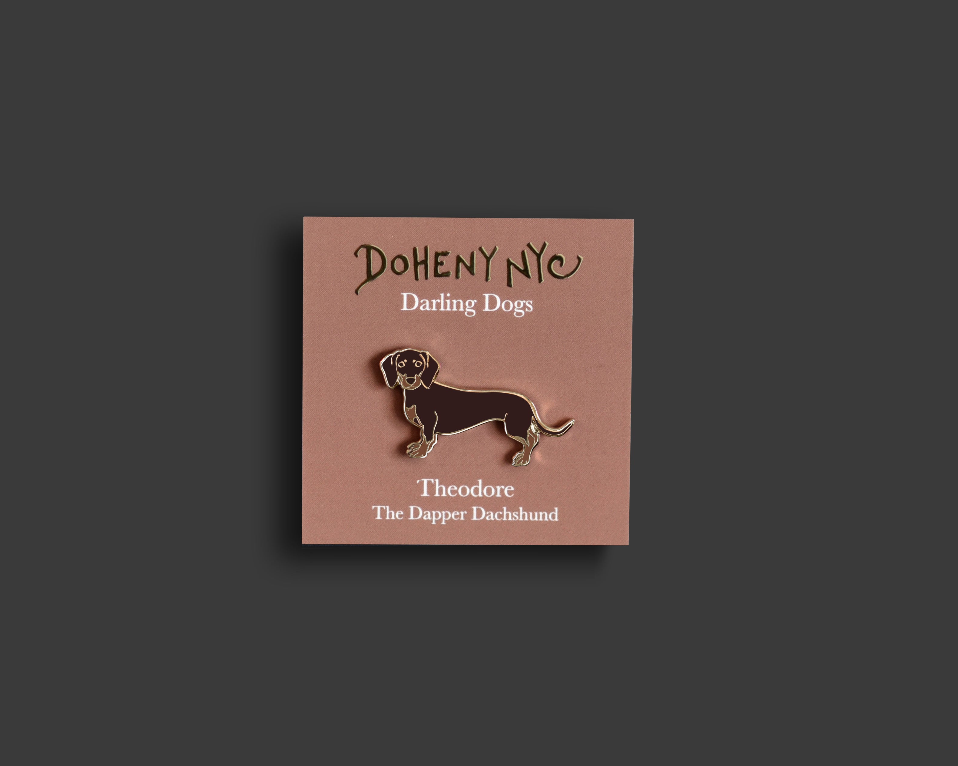 Dachshund - Dark Brown and Medium Brown Pin