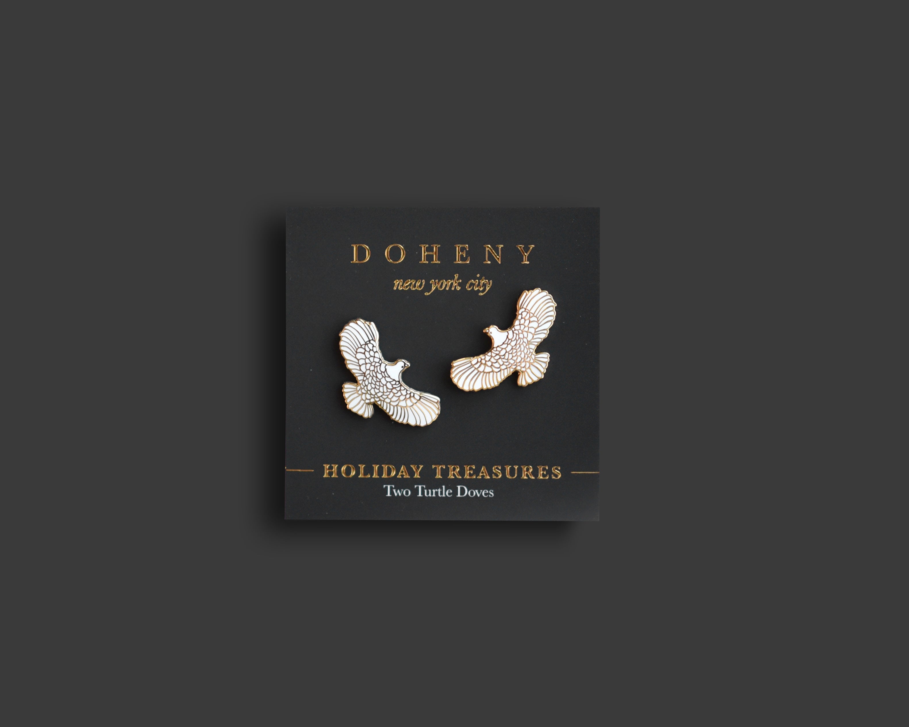 Two Turtle Doves Pin
