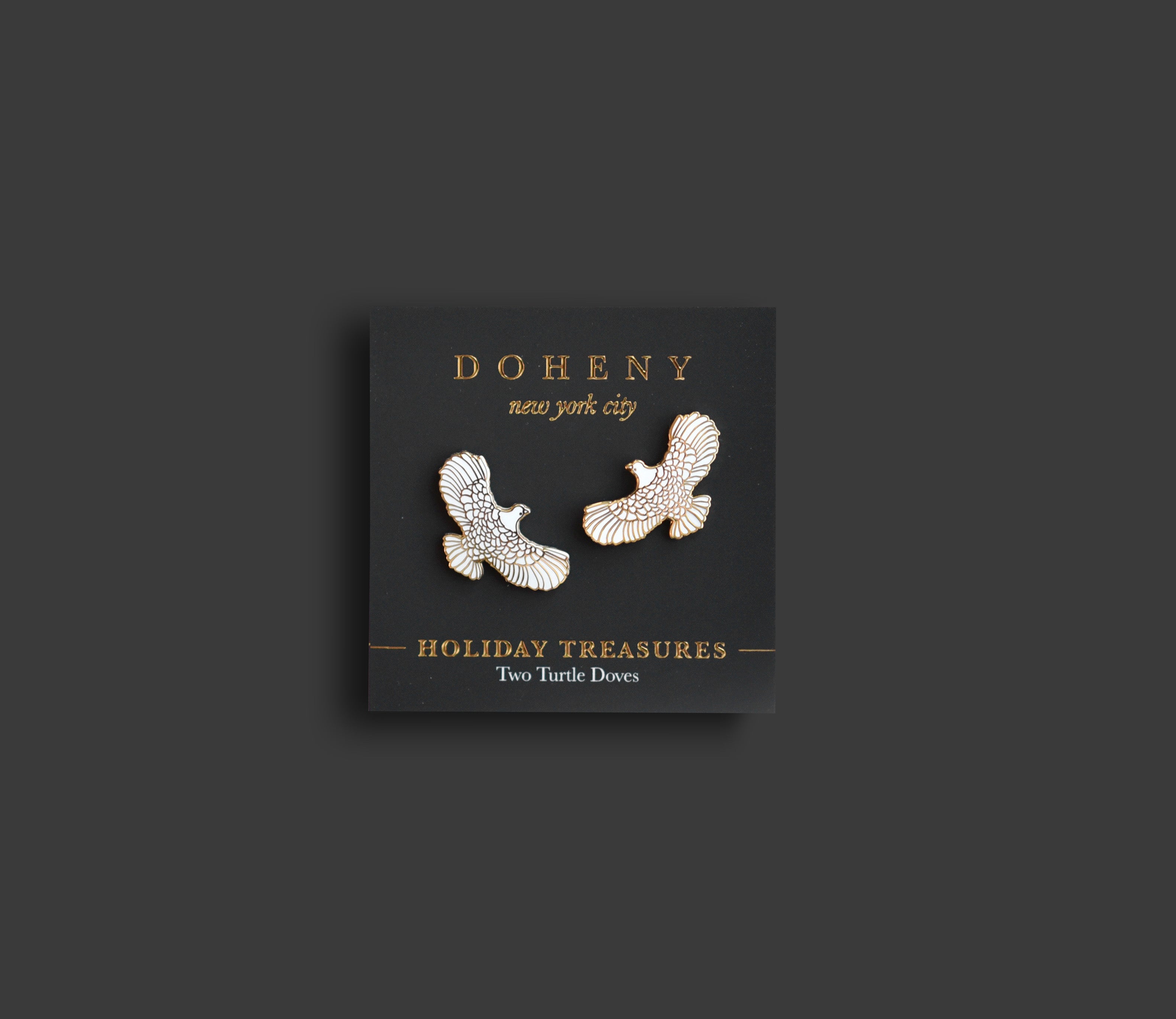 Two Turtle Doves Pin