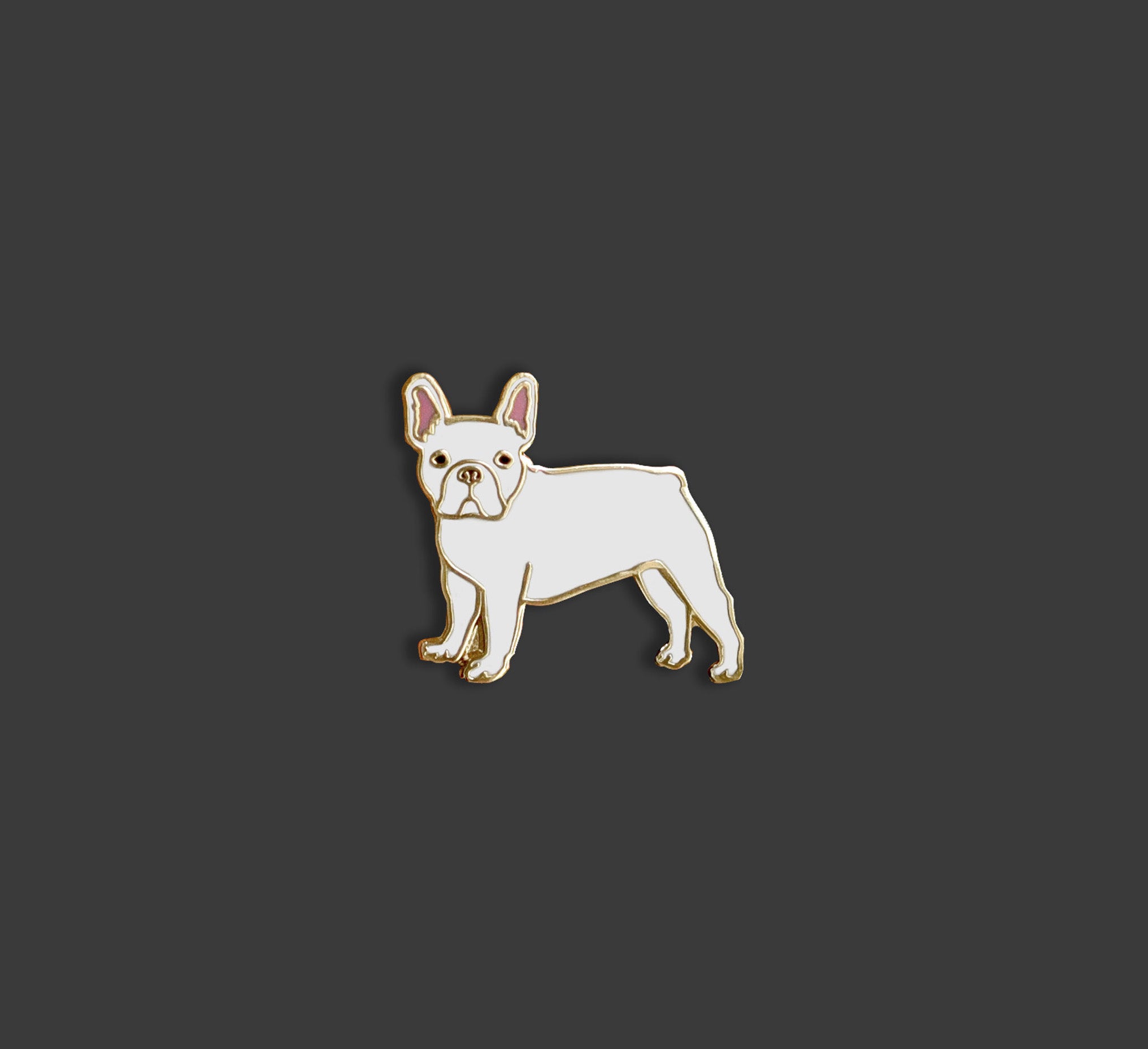 Frenchie - White Pin