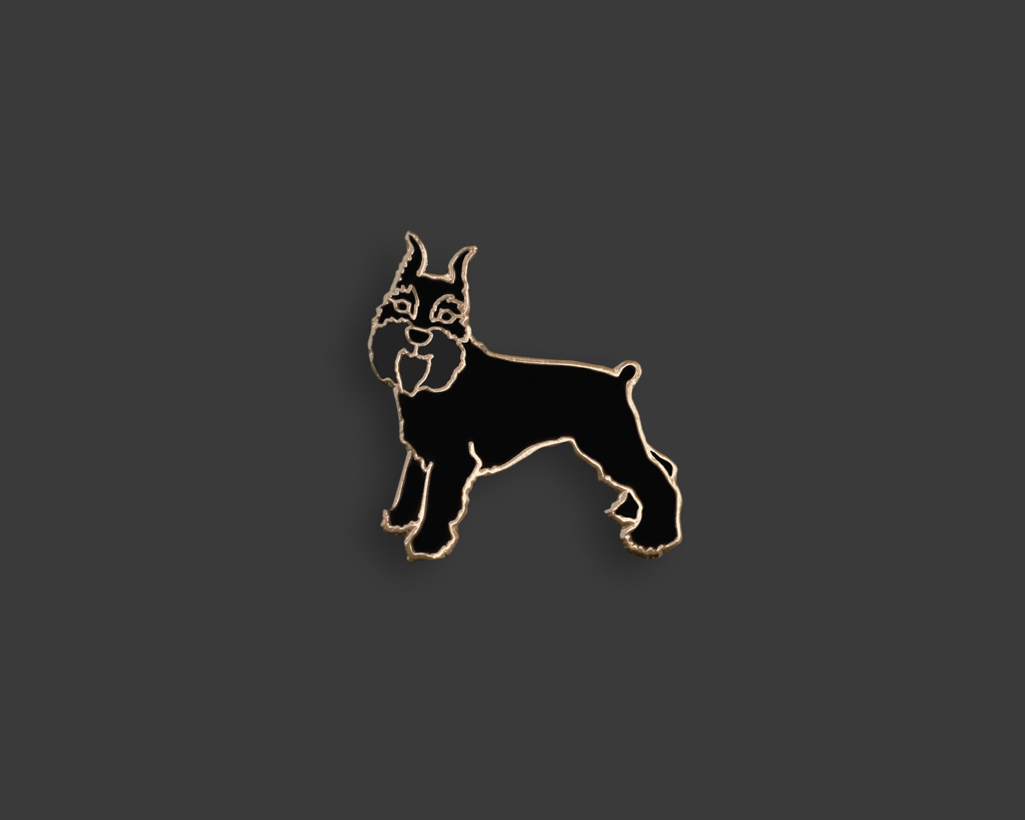 Schnauzer Pin - Black