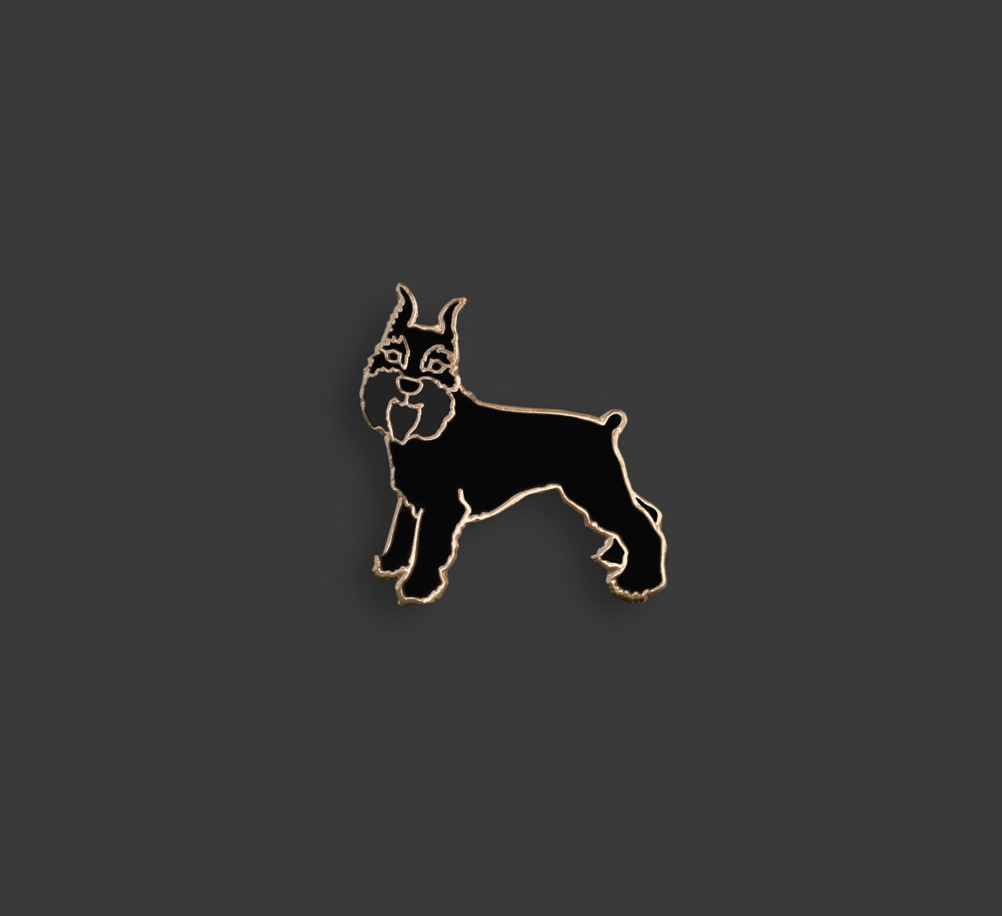 Schnauzer Pin - Black