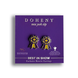 Westminster Rosette Ribbon Stud Earrings